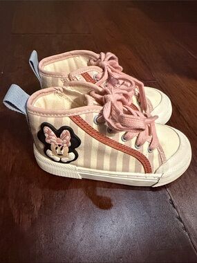 Zara Pink and Cream Minnie High-Top Sneakers for Kids